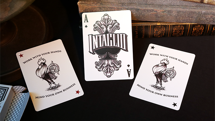 Intaglio Blue Playing Cards