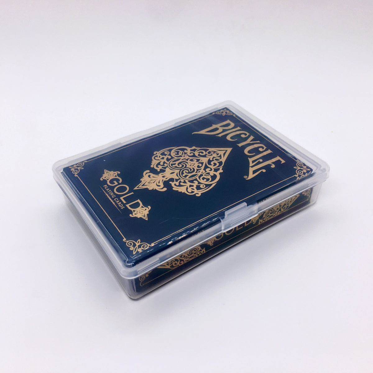 Bicycle Gold Deck & Clear Protective Playing Cards Case